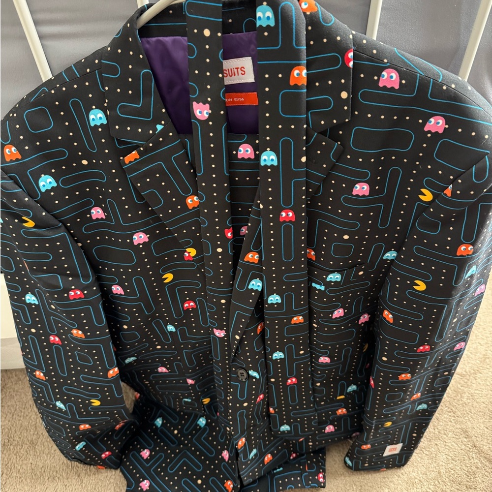 Colorful Arcade Pattern Blazer